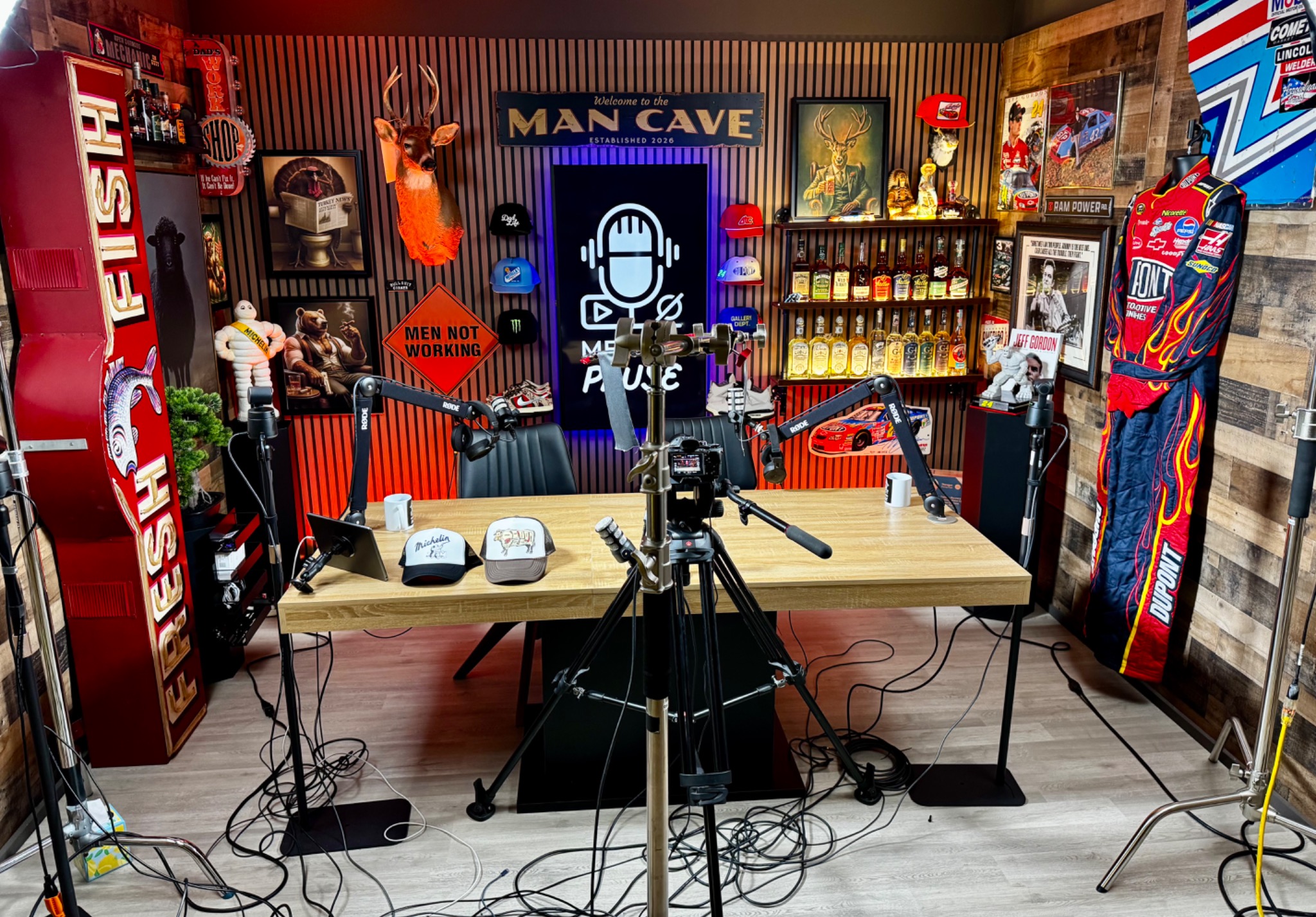 The Men On Pause podcast studio